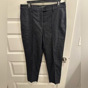 Zara Charcoal Wool-Blend Pants